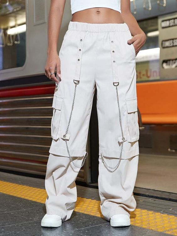 Chain Style Cargo Trouser