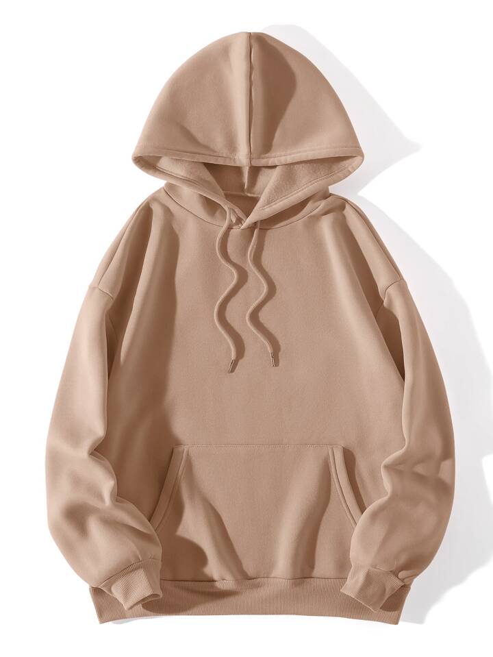 Beige graphic print hoodie
