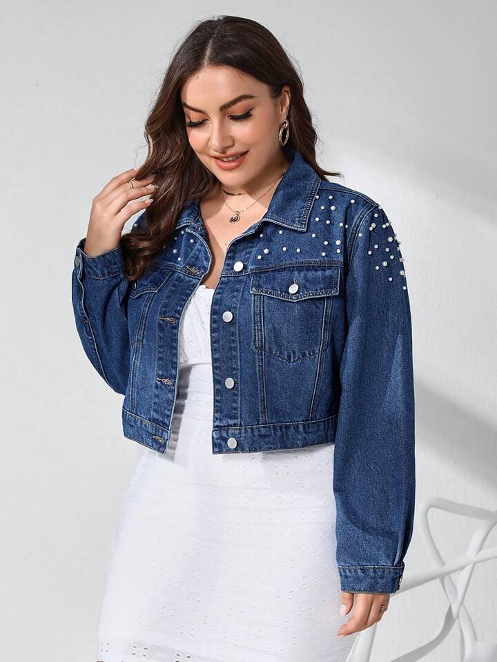 Pearl dark blue denim jacket