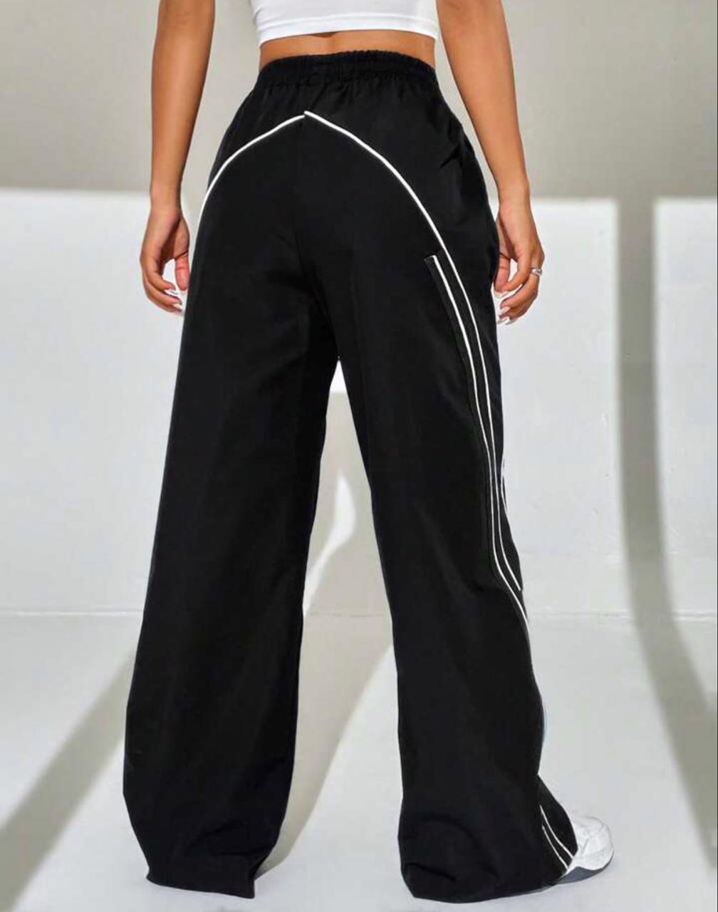 White Strips Cargo Trouser