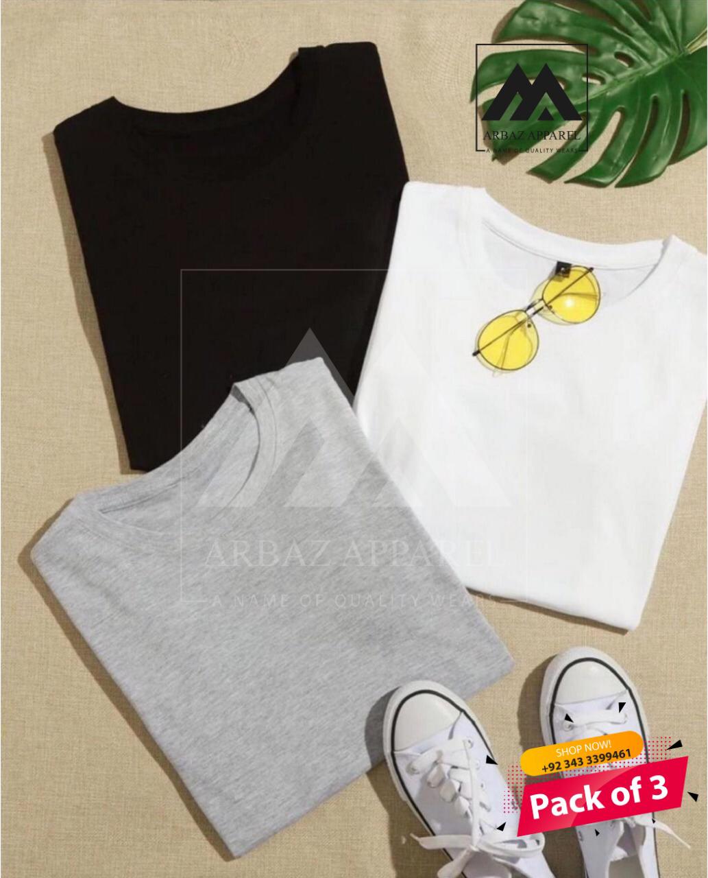 Unisex Pack Of 3 Shirts