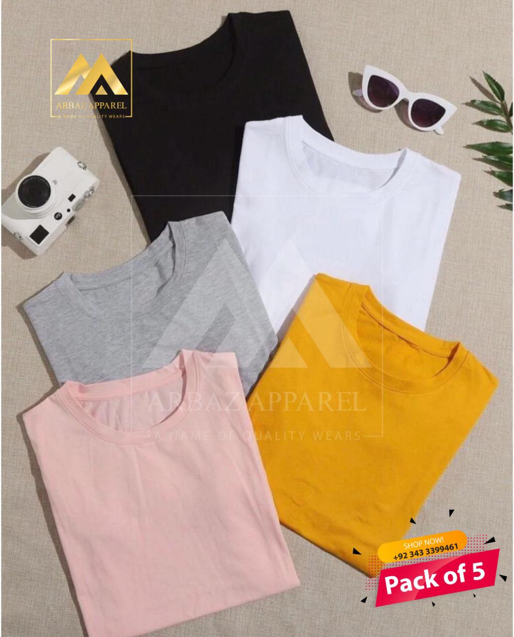 Unisex Pack Of 5 Shirts