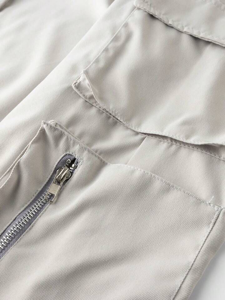 Men Zip Pocket Cargo Trouser