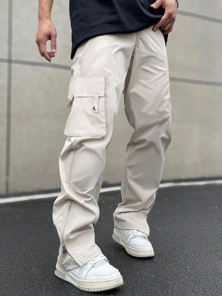 Button Pocket Cargo Pants