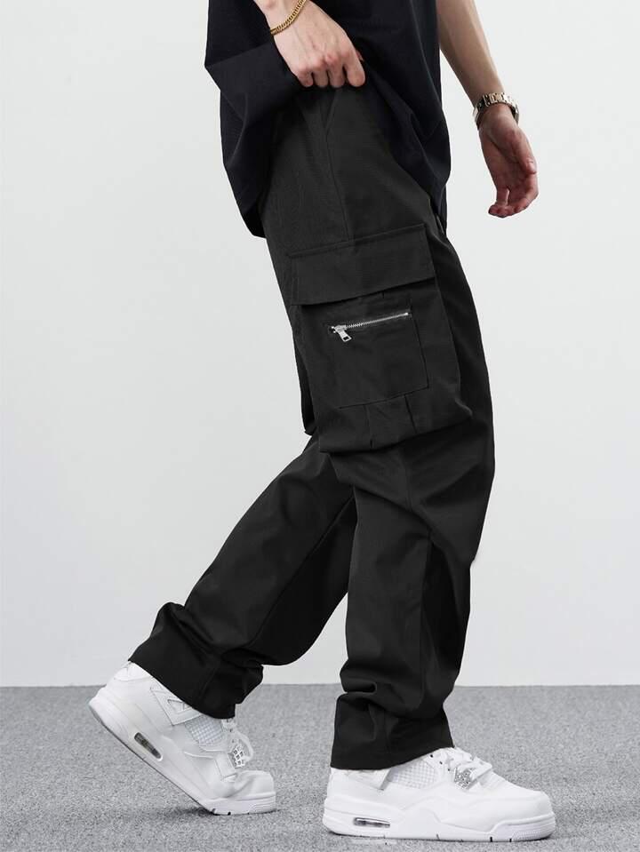 Black Zip Pocket Cargo Trouser