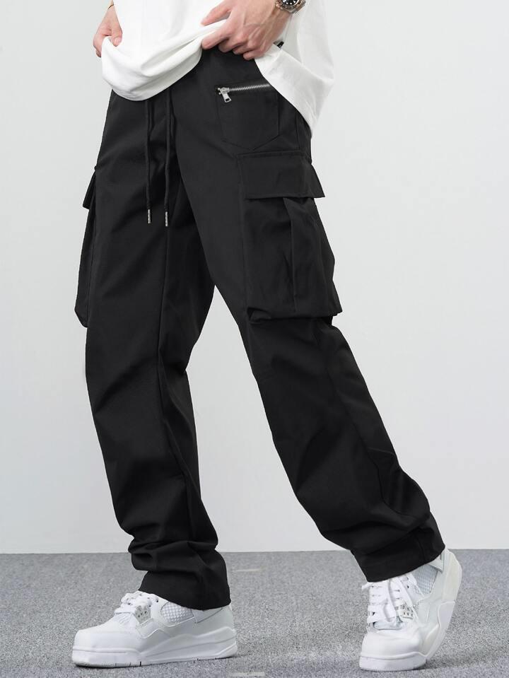 Black Zip Pocket Cargo Trouser