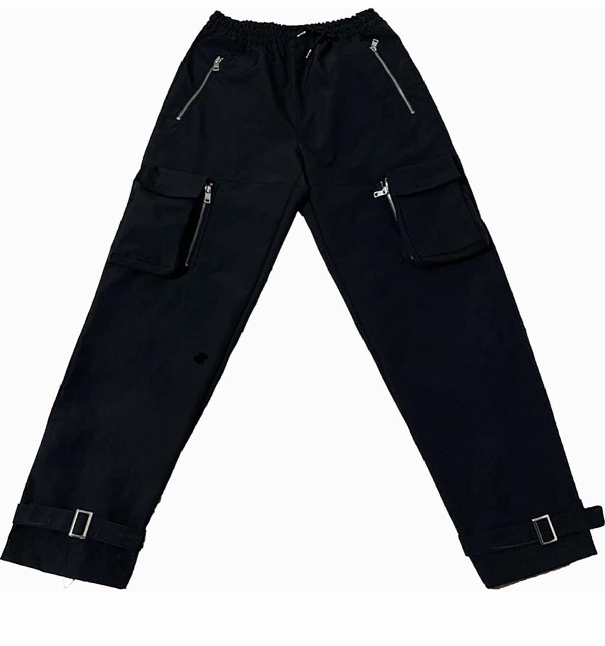 Black Zip Style Cargo Pants