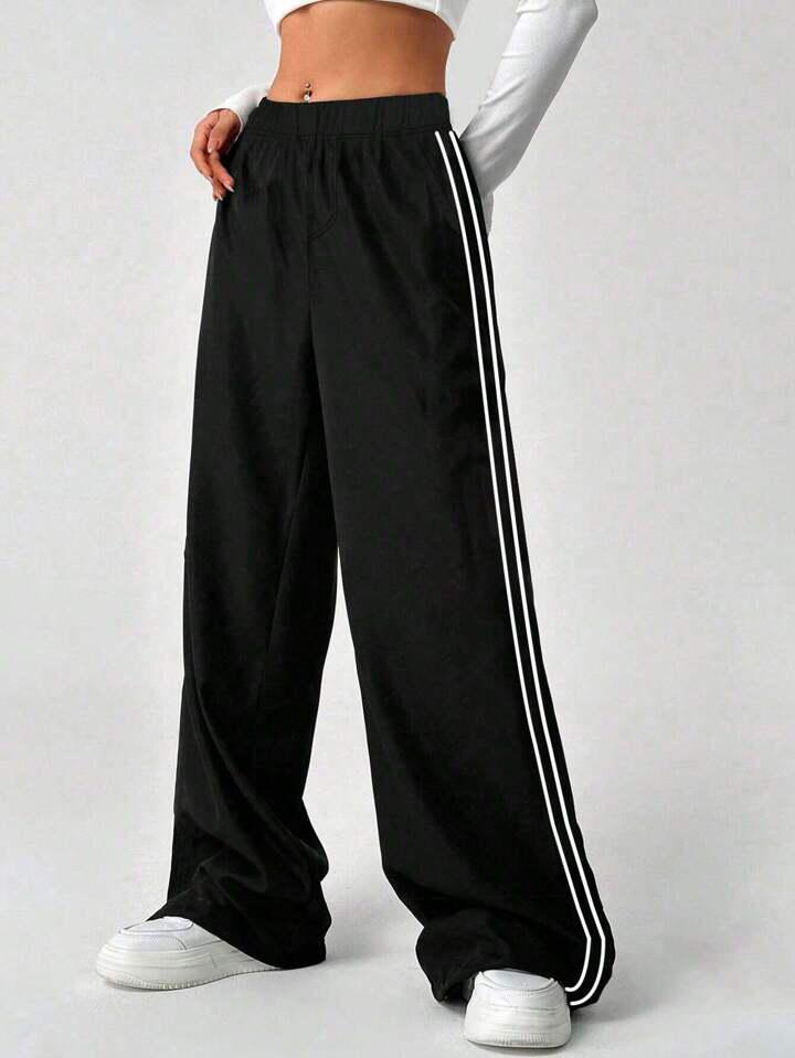 Black Strips Cargo Trouser
