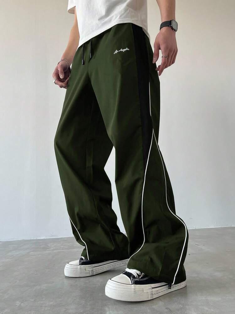 Strips Green Cargo Trouser