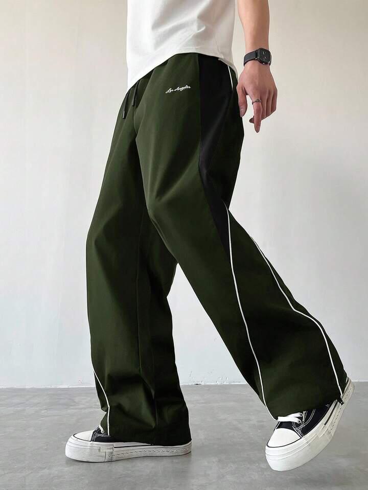 Strips Green Cargo Trouser