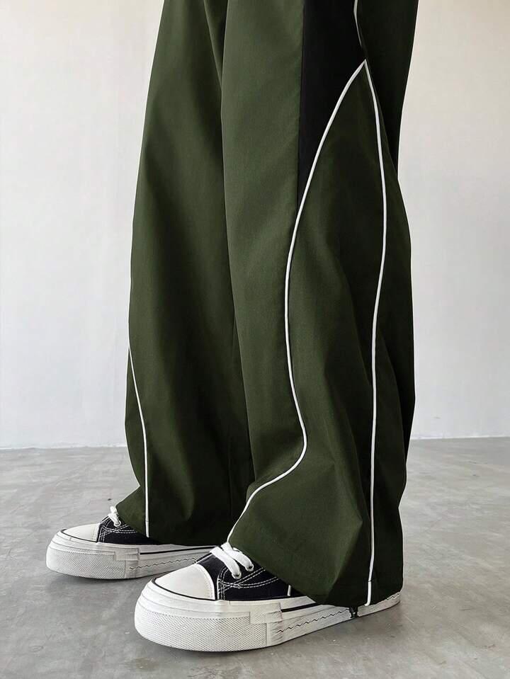 Strips Green Cargo Trouser