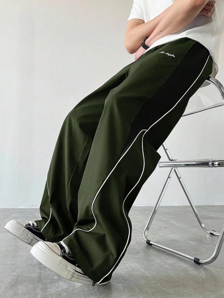 Strips Green Cargo Trouser