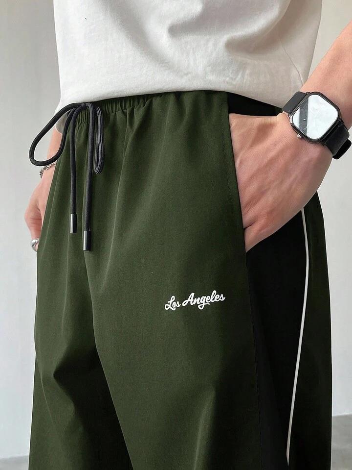 Strips Green Cargo Trouser