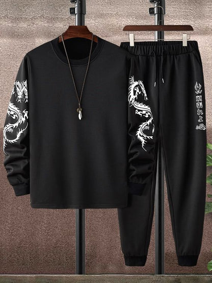 Men dragon print tracksuit