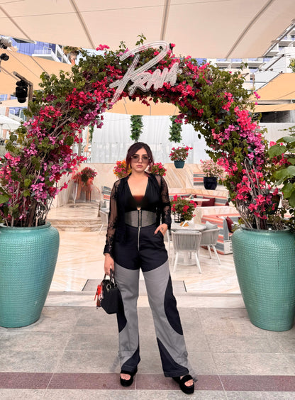 Color Block Street Wear Cargo Pants