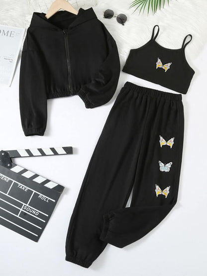 Black 3 pcs Tracksuit