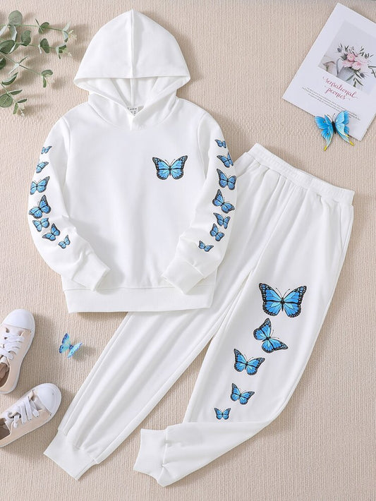 WHITE BUTTERFLY PRINT TRACKSUIT