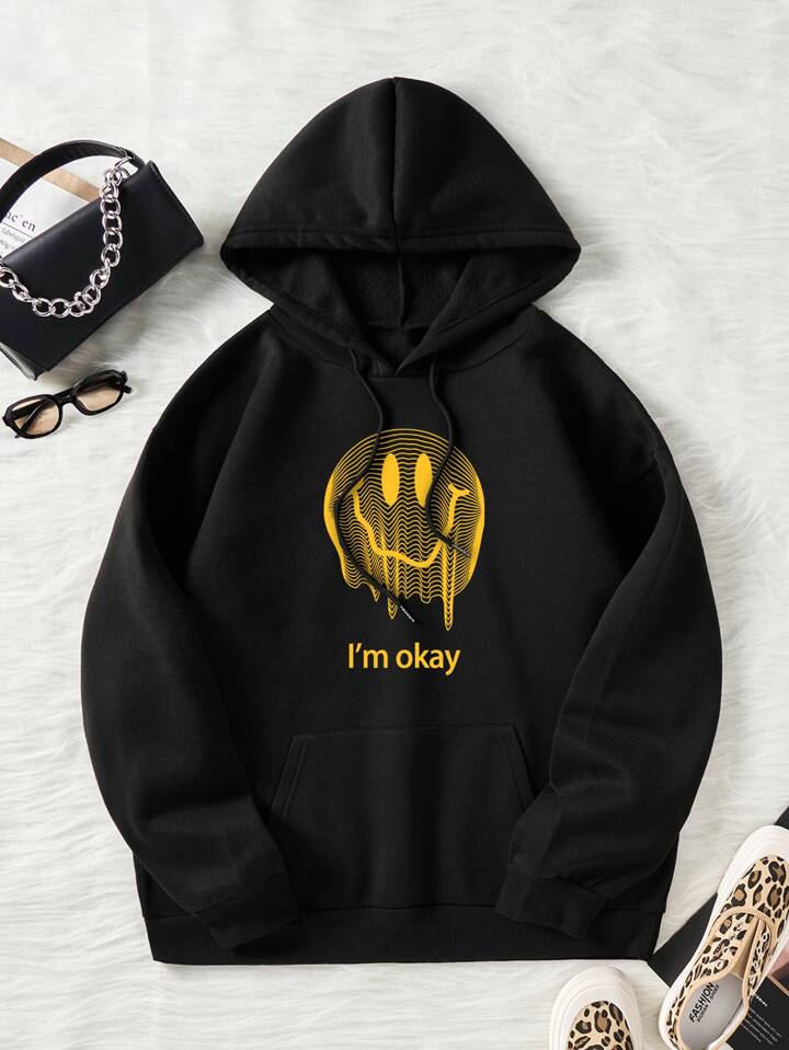 Unisex Emoji print hoodie