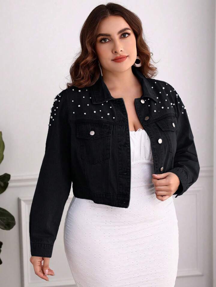 Black pearl denim jacket