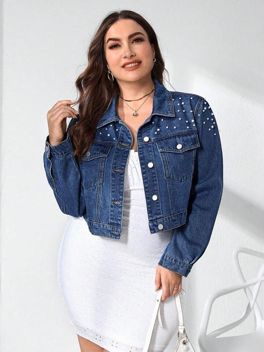 Pearl dark blue denim jacket