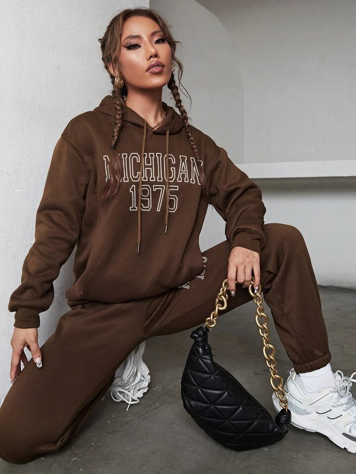 Brown winter tracksuit