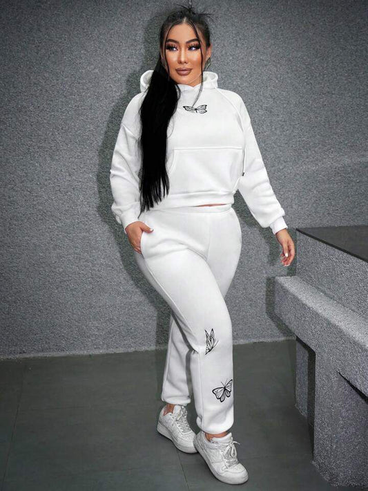 White butterfly tracksuit