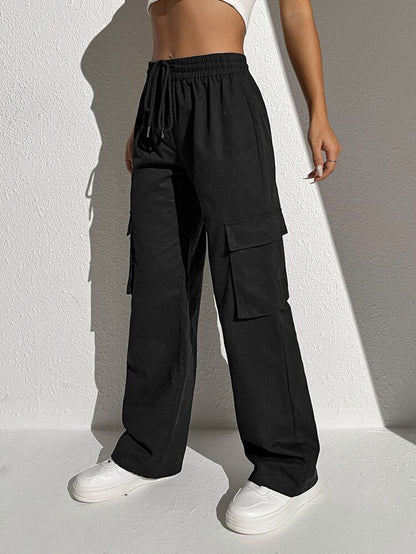 Black Cargo Pocket Trouser