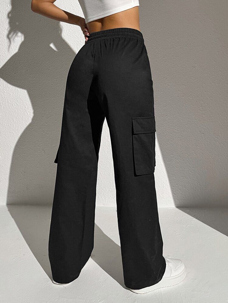 Black Cargo Pocket Trouser