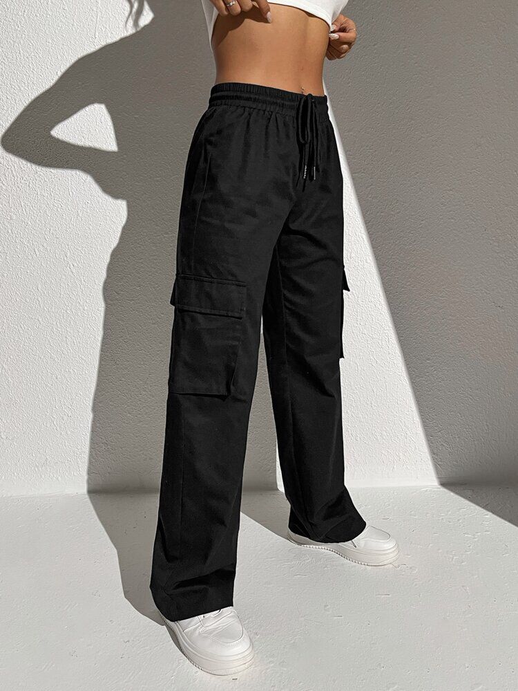 Black Cargo Pocket Trouser