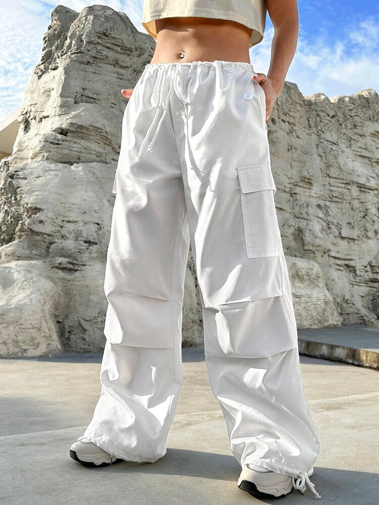 White Cargo Trouser