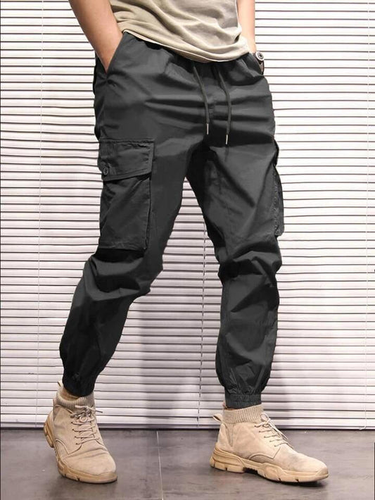 Black Men Cargo Trouser