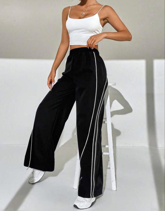 White Strips Cargo Trouser