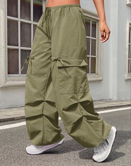 Olive Strips Cargo Trouser