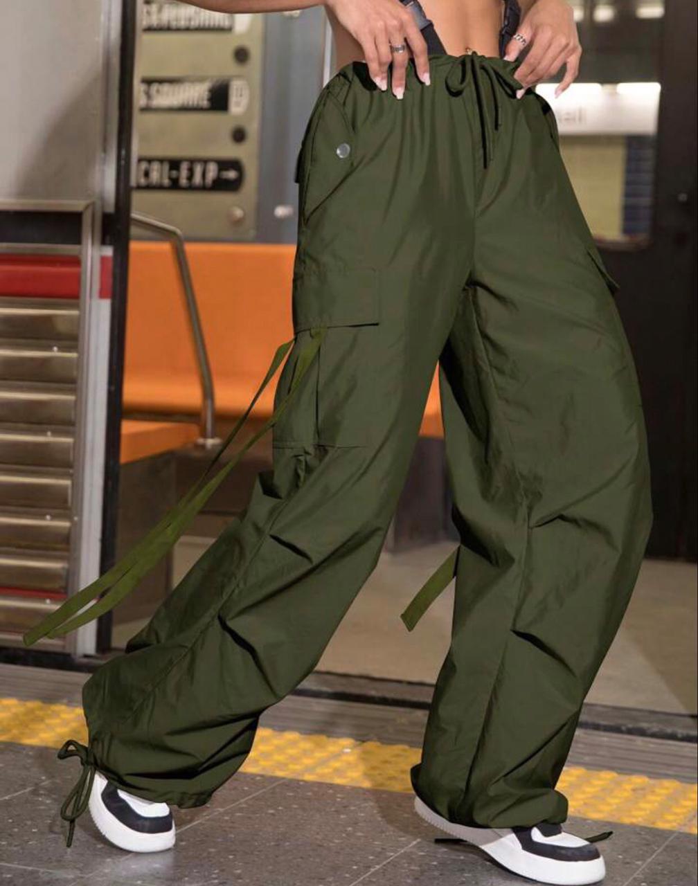 Olive Butterfly Cargo Trouser