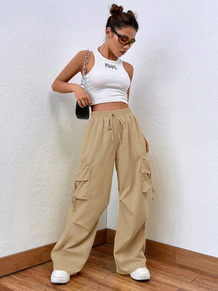 Beige Pocket Stopper Trouser