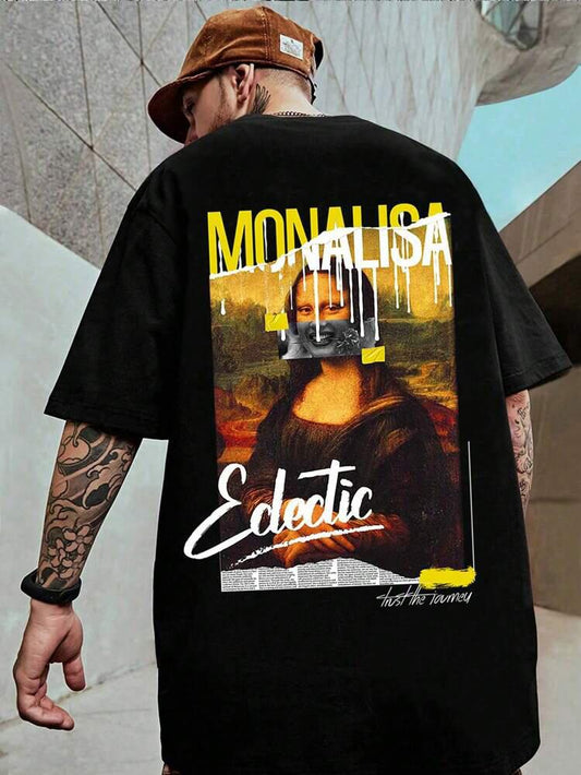 Mona Lisa Unisex Drop Shoulder Tee