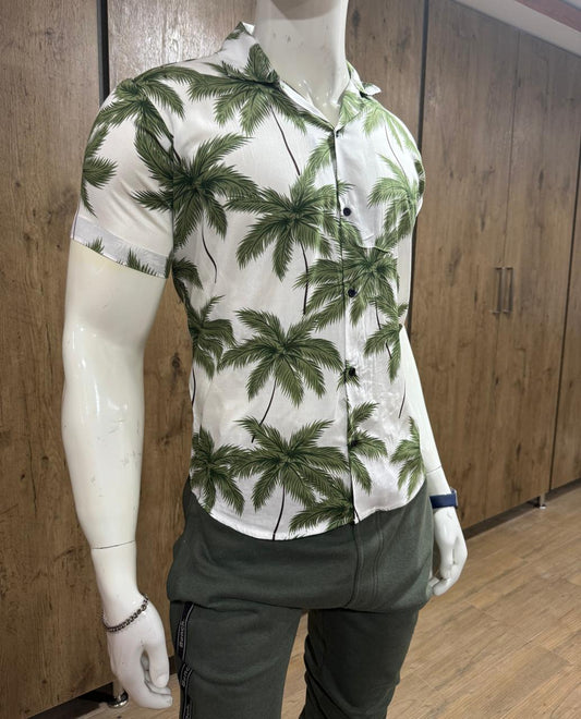 Palm Trees Printing Summer Shirts