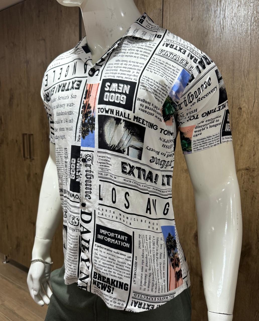 News Paper Digital Printing Shirts