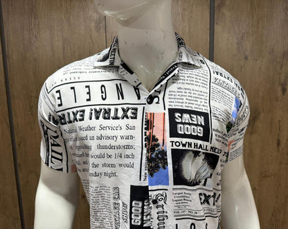 News Paper Digital Printing Shirts