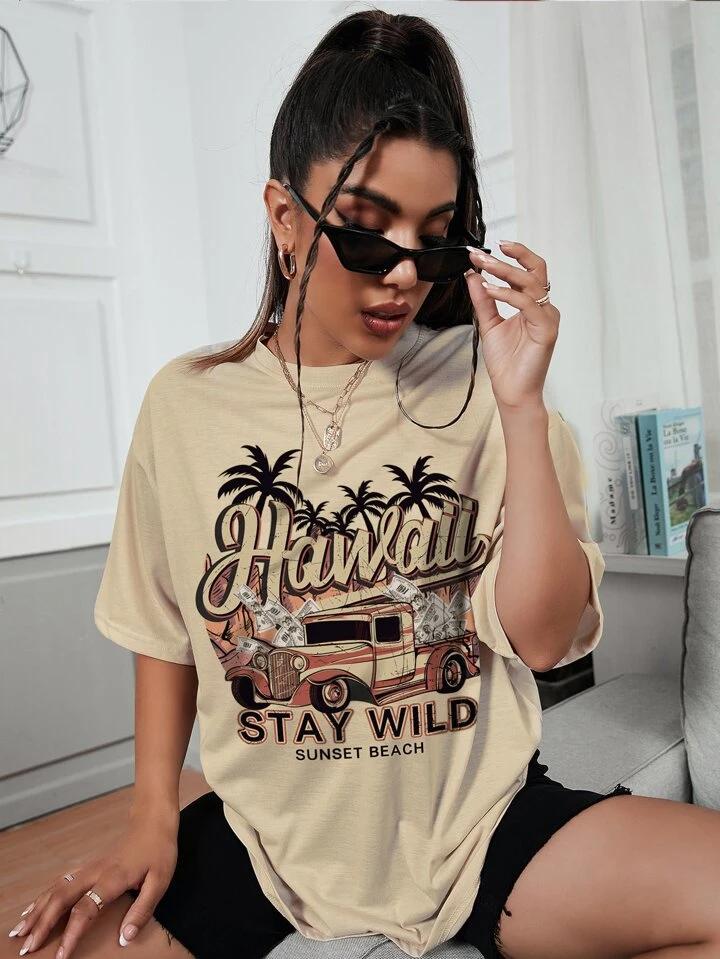 Women Drop Shoulder Tee