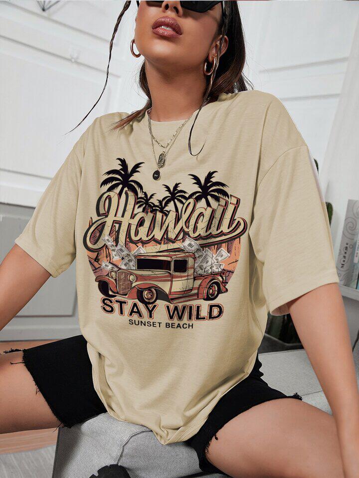 Women Drop Shoulder Tee