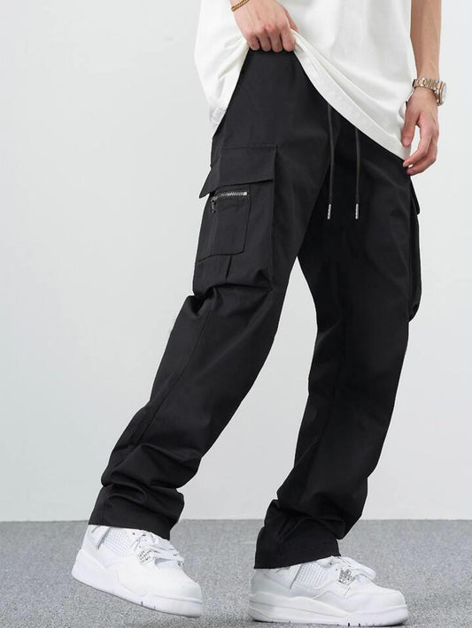 Black Zip Pocket Cargo Trouser