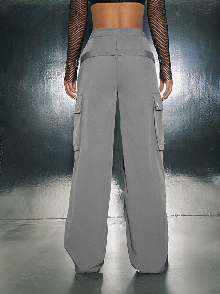 Grey Cargo Pant Belt Style