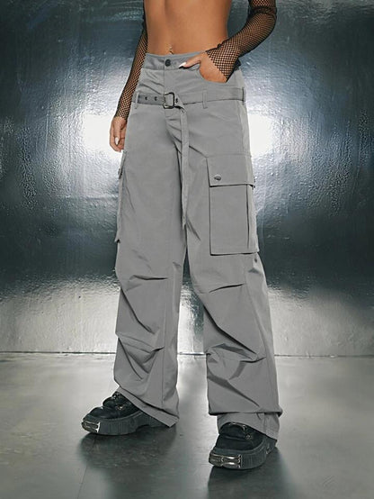 Grey Cargo Pant Belt Style