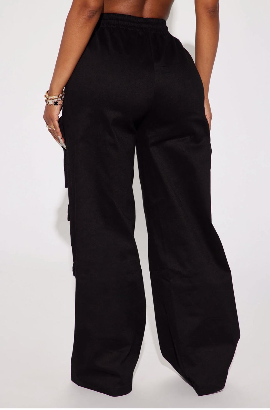 Black Zip Pocket Cargo Pants