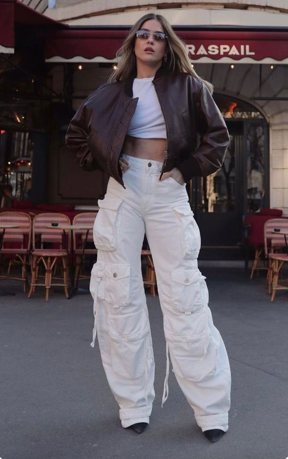 Street Wear White Cargo Pants