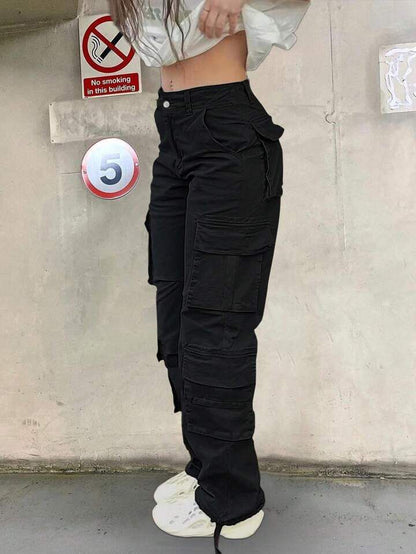 Black 4 Pocket Cargo Pants