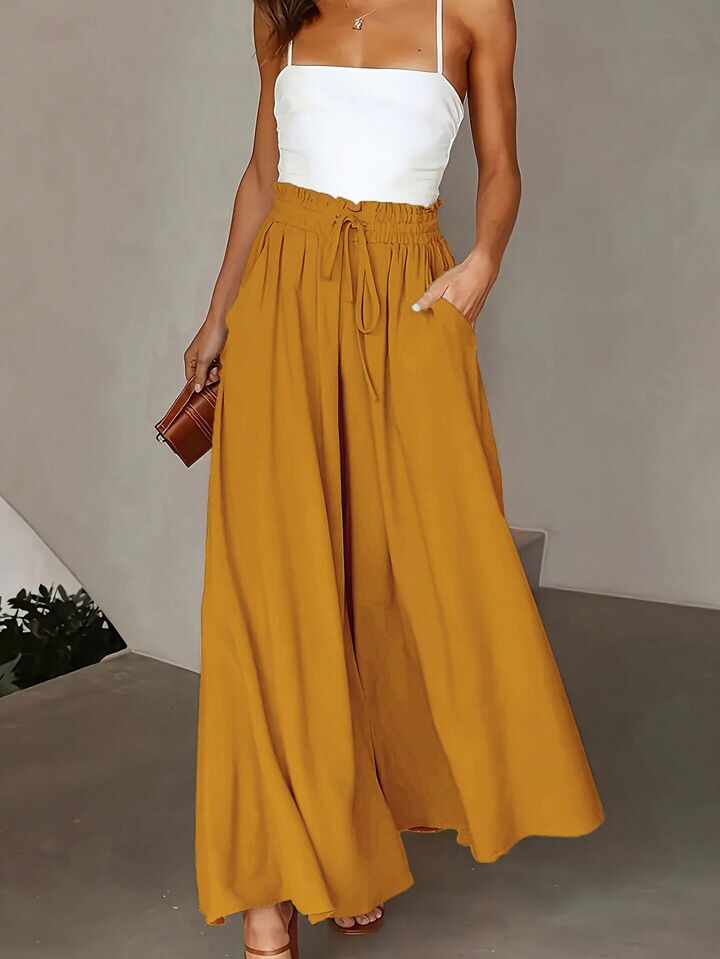 Mustard Wide Leg Trouser