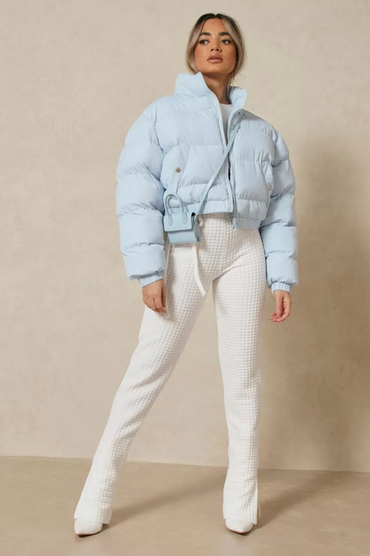 Ice Blue Puffer Jacket