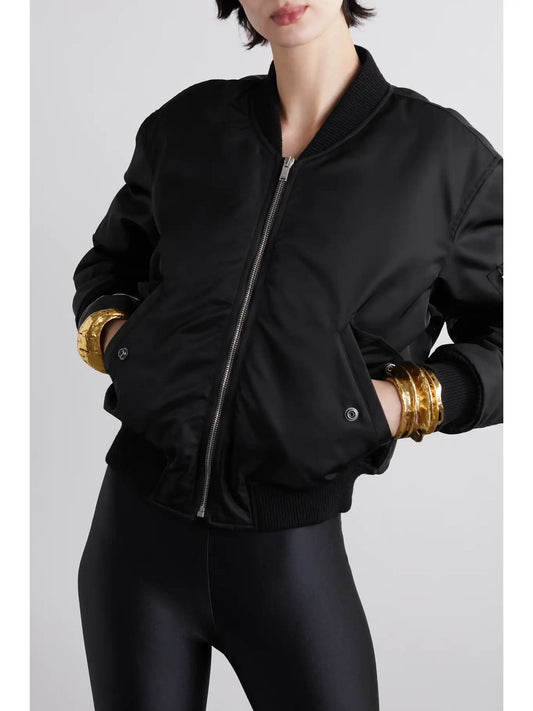 Black Women Bomber Jacket